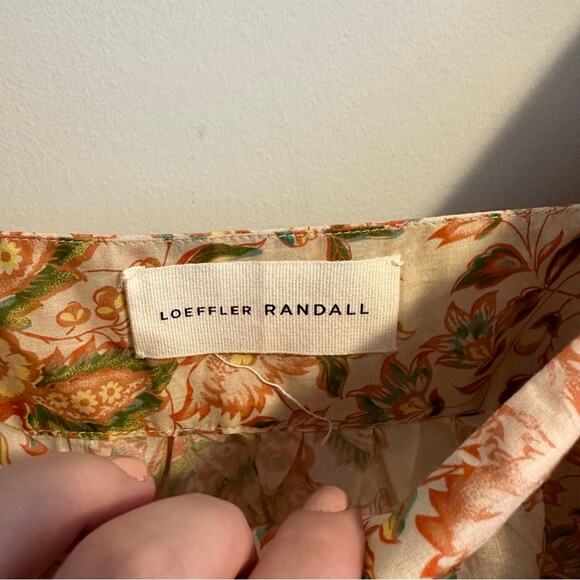 LOEFFLER RANDALL Pink Cotton Floral Blouse XL - Picture 5 of 10